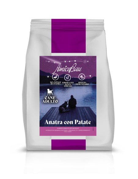 Crocchette cane anatra e patata 2kg, superpremium grain free