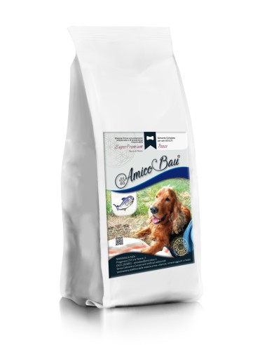 Amico Bau - Crocchette per Cani Adulti Superpremium Pesce. 15kg