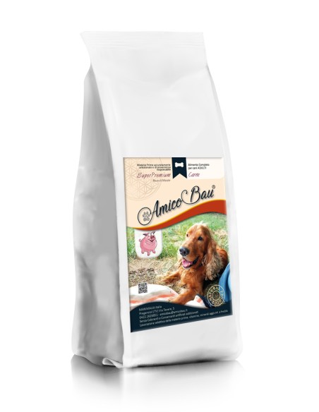 Amico Bau - Crocchette per Cani adulti Superpremium Maiale. 15kg