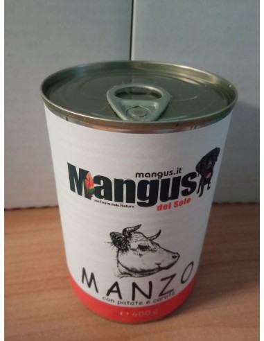 Ragù di Manzo senza cereali umido per cani 400gr