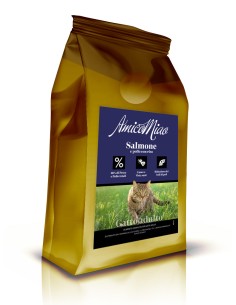 Crocchette gatto salmone e pollo 6kg, superpremium