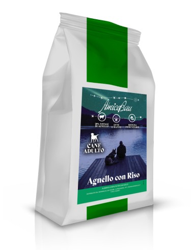 Crocchette cane agnello e riso 10kg, superpremium